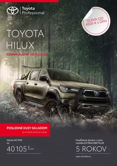 Katalóg Toyota v Žilina | Cennik novy hilux | 2026-01-01T00:00:00.000Z - 2026-12-31T00:00:00.000Z