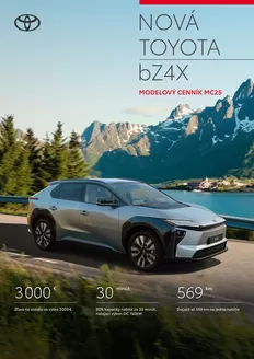 Katalóg Toyota v Prievidza | Cennik toyota bz4x | 2026-01-01T00:00:00.000Z - 2026-12-31T00:00:00.000Z
