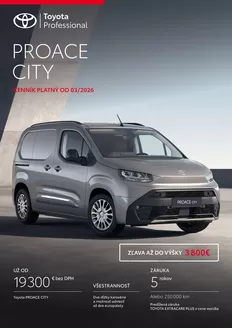 Katalóg Toyota v Prievidza | Cennik novy proace city | 2026-01-01T00:00:00.000Z - 2026-12-31T00:00:00.000Z