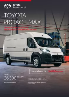 Katalóg Toyota v Prievidza | Cennik proace max | 2026-01-01T00:00:00.000Z - 2026-12-31T00:00:00.000Z