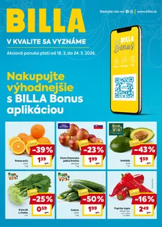 Katalóg Billa v Námestovo | Objavte atraktívne ponuky | 2026-03-11T00:00:00.000Z - 2026-03-24T00:00:00.000Z