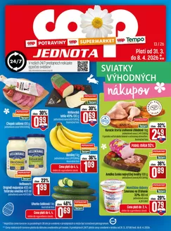 Katalóg COOP Jednota v Senec | Leták COOP Jednota | 2026-03-31T00:00:00.000Z - 2026-04-08T00:00:00.000Z