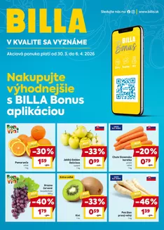 Katalóg Billa v Šamorín | Objavte atraktívne ponuky | 2026-03-30T00:00:00.000Z - 2026-04-06T00:00:00.000Z