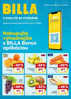 Katalóg Billa v Michalovce | Aktuálne výhodné ponuky a akcie | 2026-03-30T00:00:00.000Z - 2026-04-06T00:00:00.000Z
