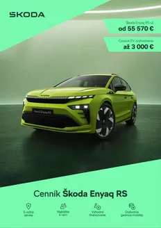 Katalóg Škoda v Lipany | Nova Skoda Enyaq RS cennik | 2026-05-20T00:00:00.000Z - 2026-06-03T00:00:00.000Z