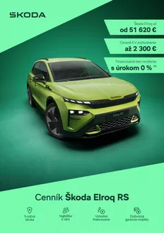 Katalóg Škoda v Lipany | Skoda Elroq RS cennik | 2026-05-20T00:00:00.000Z - 2026-06-03T00:00:00.000Z
