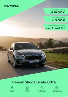 Katalóg Škoda v Lipany | Skoda Scala FL Extra cennik | 2026-05-20T00:00:00.000Z - 2026-06-03T00:00:00.000Z
