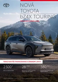 Katalóg Toyota v Lipany | Cennik toyota bZ4X Touring | 2026-01-01T00:00:00.000Z - 2026-12-31T00:00:00.000Z