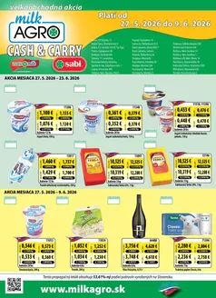 Katalóg Milk Agro | Cash Carry leták | 2026-05-13T00:00:00.000Z - 2026-05-26T00:00:00.000Z