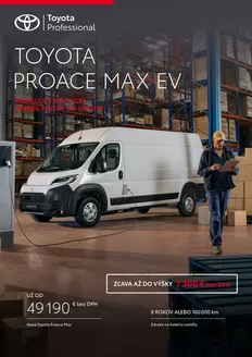 Katalóg Toyota v Rohovce | Cennik proace max ev | 2026-01-01T00:00:00.000Z - 2026-12-31T00:00:00.000Z