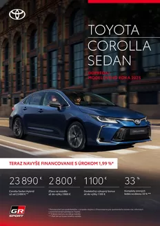 Katalóg Toyota v Nové Zámky | Cennik corolla sedan 2025 | 2026-01-01T00:00:00.000Z - 2026-12-31T00:00:00.000Z