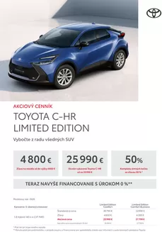 Katalóg Toyota v Nové Zámky | Cennik toyota chr limited edition 2026 | 2026-01-01T00:00:00.000Z - 2026-12-31T00:00:00.000Z