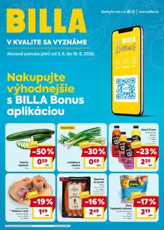 Katalóg Billa v Bratislava | BILLA Bonus leták | 2026-06-03T00:00:00.000Z - 2026-06-16T00:00:00.000Z