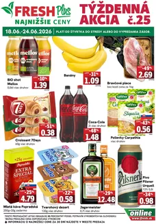 Katalóg Fresh | Týždenná akcia FRESH Plus | 2026-06-18T00:00:00.000Z - 2026-06-24T00:00:00.000Z