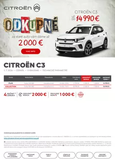 Katalóg Citroën v Rožňava | Odkupný bonus cenník Nový Citroën C3 | 2026-01-01T00:00:00.000Z - 2026-12-31T00:00:00.000Z