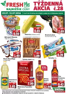 Katalóg Fresh | Týždenná akcia FRESH PLus | 2026-07-09T00:00:00.000Z - 2026-07-15T00:00:00.000Z