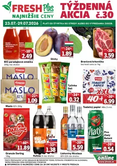 Katalóg Fresh v Poltár | Týždenná akcia FRESH Plus | 2026-07-23T00:00:00.000Z - 2026-07-29T00:00:00.000Z