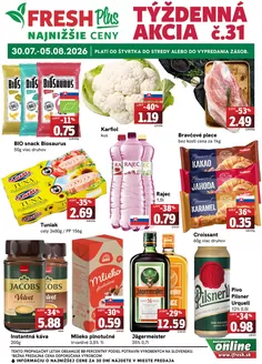 Katalóg Fresh v Fiľakovo | Týždenná akcia FRESH Plus | 2026-07-30T00:00:00.000Z - 2026-08-05T00:00:00.000Z