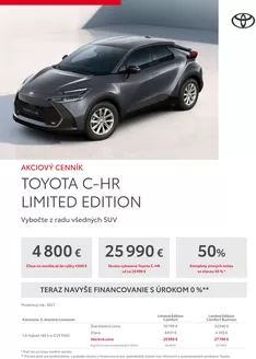 Katalóg Toyota v Fiľakovo | Cennik toyota chr limited edition 2027 | 2026-01-01T00:00:00.000Z - 2026-12-31T00:00:00.000Z