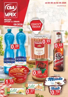 Katalóg CBA v Šamorín | Výhodný nákup - Región Liptov a Orava 826 | 2026-08-20T00:00:00.000Z - 2026-09-02T00:00:00.000Z