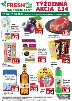 Katalóg Fresh v Šamorín | Týždenná akcia FRESH Plus | 2026-08-20T00:00:00.000Z - 2026-08-26T00:00:00.000Z
