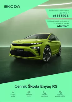 Katalóg Škoda v Bánovce nad Bebravou | Nova Skoda Enyaq RS cennik | 2026-08-28T00:00:00.000Z - 2026-09-11T00:00:00.000Z