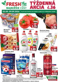 Katalóg Fresh v Spišská Nová Ves | Týždenná akcia FRESH Plus | 2026-09-03T00:00:00.000Z - 2026-09-09T00:00:00.000Z