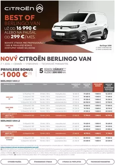 Katalóg Citroën v Sliač | Cenník Nové Berlingo VAN | 2026-01-01T00:00:00.000Z - 2026-12-31T00:00:00.000Z