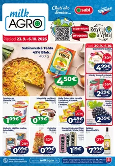 Katalóg Milk Agro v Šamorín | Aktuálny leták | 2026-09-16T00:00:00.000Z - 2026-09-22T00:00:00.000Z
