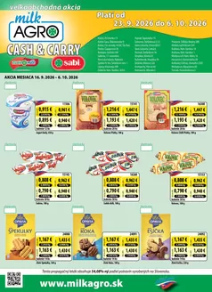 Katalóg Milk Agro v Šamorín | Cash Carry leták | 2026-09-16T00:00:00.000Z - 2026-09-22T00:00:00.000Z