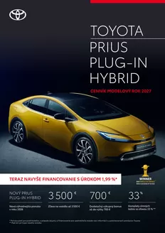 Katalóg Toyota v Fiľakovo | Cennik prius plug in 2027 | 2026-01-01T00:00:00.000Z - 2026-12-31T00:00:00.000Z