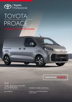 Katalóg Toyota v Michalovce | Cennik novy proace MY26 | 2026-01-01T00:00:00.000Z - 2026-12-31T00:00:00.000Z