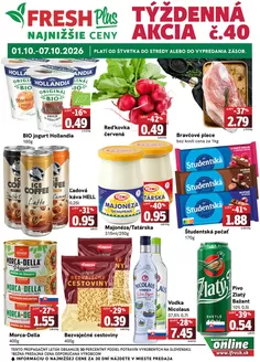 Katalóg Fresh v Topoľčany | Týždenná akcia FRESH Plus | 2026-10-01T00:00:00.000Z - 2026-10-07T00:00:00.000Z