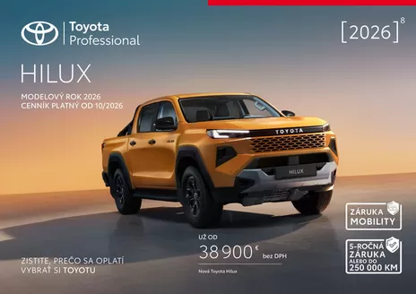 Katalóg Toyota v Šamorín | Cennik novy hilux mhev | 2026-01-01T00:00:00.000Z - 2026-12-31T00:00:00.000Z