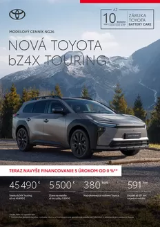 Katalóg Toyota v Trebišov | Cennik toyota bZ4X Touring | 2026-01-01T00:00:00.000Z - 2026-12-31T00:00:00.000Z
