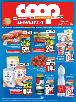 Katalóg COOP Jednota v Partizánske | Leták COOP Jednota | 2025-07-17T00:00:00.000Z - 2025-07-23T00:00:00.000Z