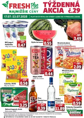 Katalóg Fresh v Žilina | Týždenná akcia FRESH Plus | 2025-07-17T00:00:00.000Z - 2025-07-23T00:00:00.000Z