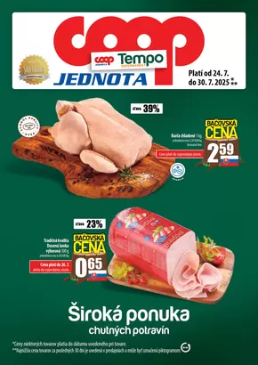 Katalóg COOP Jednota | Skvelá ponuka pre všetkých zákazníkov | 2025-07-24T00:00:00.000Z - 2025-07-30T00:00:00.000Z