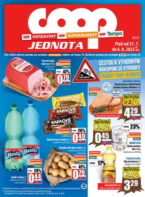 Katalóg COOP Jednota v Sečovce | Naše najlepšie ponuky pre vás | 2025-07-31T00:00:00.000Z - 2025-08-06T00:00:00.000Z