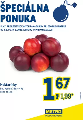 Špeciálna ponuka - Nektarínky