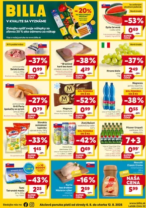 Katalóg Billa v Žilina | Špeciálne ponuky pre vás | 2025-08-06T00:00:00.000Z - 2025-08-12T00:00:00.000Z