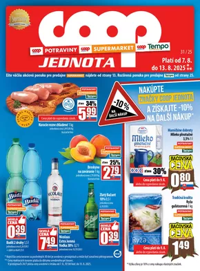 Katalóg COOP Jednota v Trnava | Najlepšie ponuky pre lovcov výhodných ponúk | 2025-08-07T00:00:00.000Z - 2025-08-13T00:00:00.000Z
