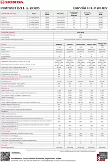Katalóg Honda | Honda Cenník HR-V 2025 | 2025-08-07T00:00:00.000Z - 2026-08-07T00:00:00.000Z