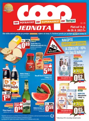 Katalóg COOP Jednota v Žilina | Leták COOP Jednota | 2025-08-14T00:00:00.000Z - 2025-08-20T00:00:00.000Z