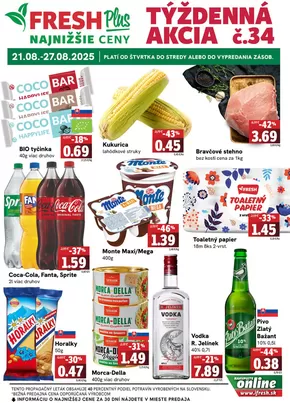 Katalóg Fresh | Týždenná akcia FRESH Plus | 2025-08-21T00:00:00.000Z - 2025-08-27T00:00:00.000Z