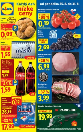 Katalóg Lidl v Košice | Platný od pondelka 25. 08. 2025 | 2025-08-25T00:00:00.000Z - 2025-08-31T00:00:00.000Z