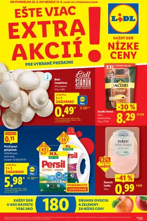 Katalóg Lidl v Košice | Veľký výber ponúk | 2025-08-25T00:00:00.000Z - 2025-08-31T00:00:00.000Z