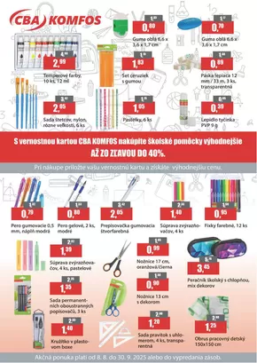 Katalóg CBA v Banská Bystrica | Aktuálne špeciálne akcie | 2025-08-08T00:00:00.000Z - 2025-09-30T00:00:00.000Z