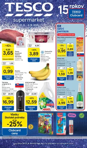 Katalóg Tesco v Topoľčany | 20250821002914707 2025 P27 SK SM | 2025-08-27T00:00:00.000Z - 2025-09-02T00:00:00.000Z