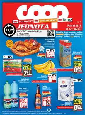 Katalóg COOP Jednota v Banská Bystrica | Leták COOP Jednota | 2025-08-28T00:00:00.000Z - 2025-09-03T00:00:00.000Z